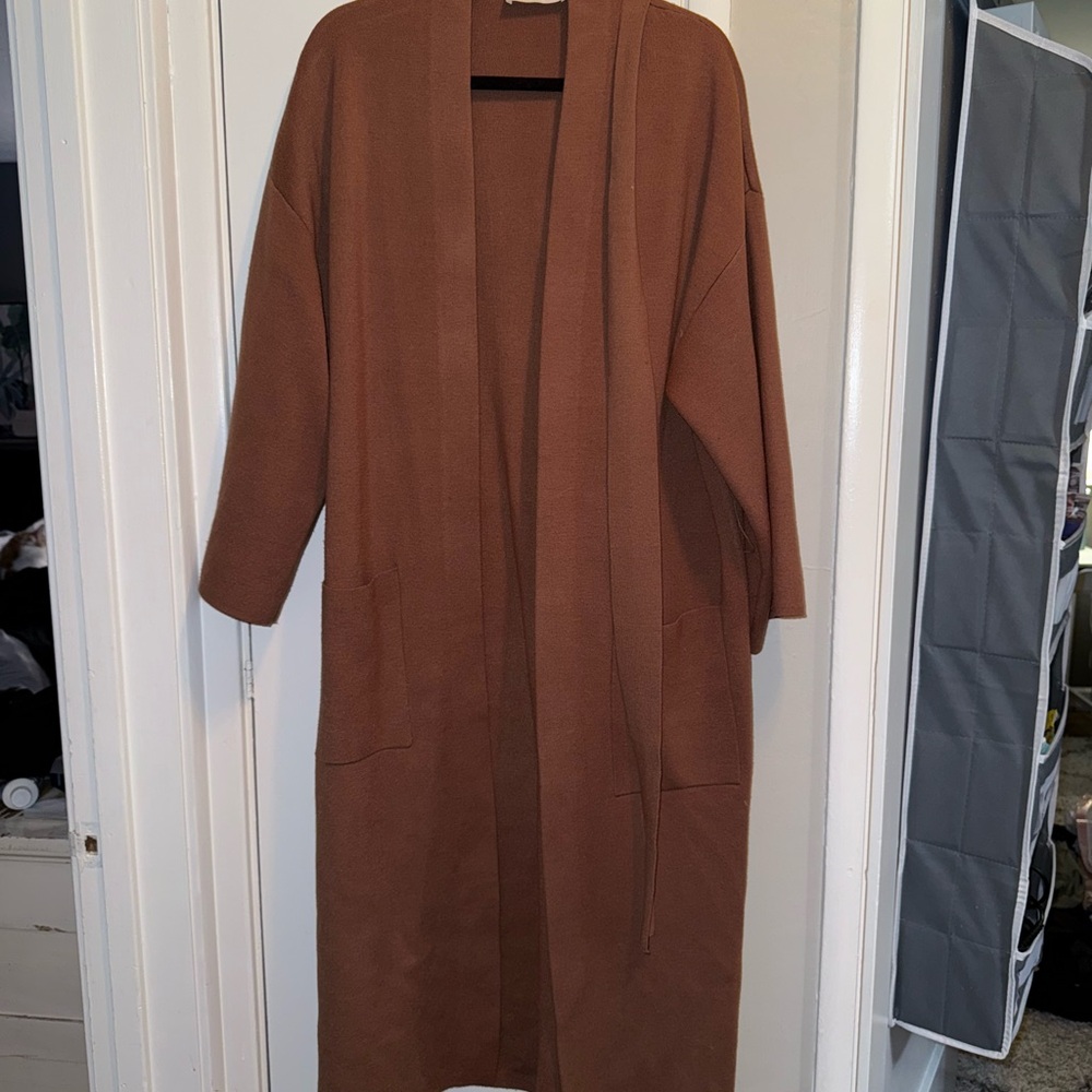 Mango Brown Women's Cardigan